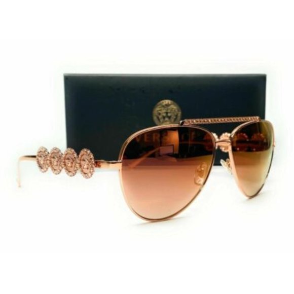 Versace Women\'s Rose Gold Gradient Sunglasses!